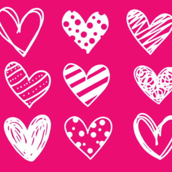 Valentine's Nine Hearts, Valentine Digital Cutting File, Vector Design, Vector, h eart, DigitalDownload, Valentines Shirt PNG, heartful sign