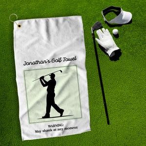 Funny Custom Golf Towel Father Sport Gift for Husband Golf Bag Accessory Funny Golf Ball Towel Boyfriend Personalized Dad Gift from Daughter