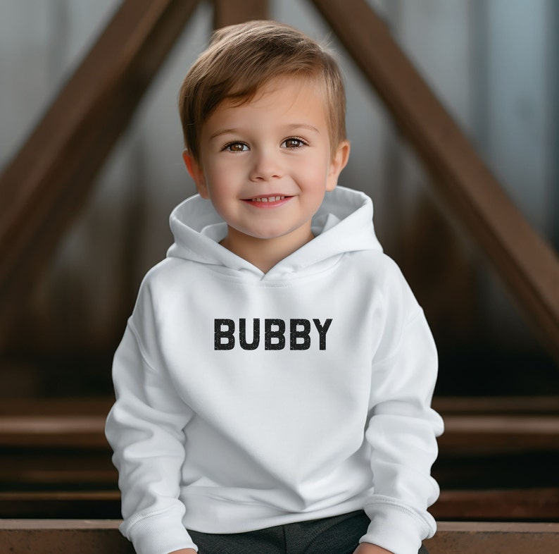 Pull à capuche en polaire Bubby pour tout-petit, surnom sweat-shirt pour garçon, joli cadeau pour garçon, pull pour tout-petit, idée cadeau enfant, jolis vêtements confortables image 1