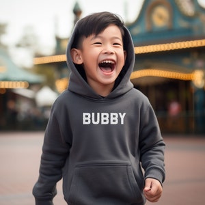 Pull à capuche en polaire Bubby pour tout-petit, surnom sweat-shirt pour garçon, joli cadeau pour garçon, pull pour tout-petit, idée cadeau enfant, jolis vêtements confortables image 2