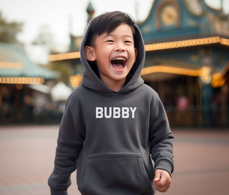 Pull à capuche en polaire Bubby pour tout-petit, surnom sweat-shirt pour garçon, joli cadeau pour garçon, pull pour tout-petit, idée cadeau enfant, jolis vêtements confortables image 2