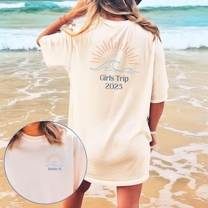 Girls Trip Shirt Custom Beach Trip Tshirt Bestie Personalized Girls Weekend Birthday Trip Tee Matching Group Shirt Sister Getaway Beach Trip
