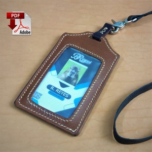 Leather ID card holder PDF template