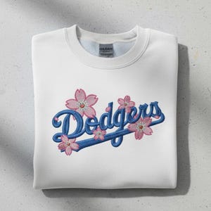 Dodgers Crewneck Sweatshirt | Baseball Sweatshirt Embroidered Sweatshirt