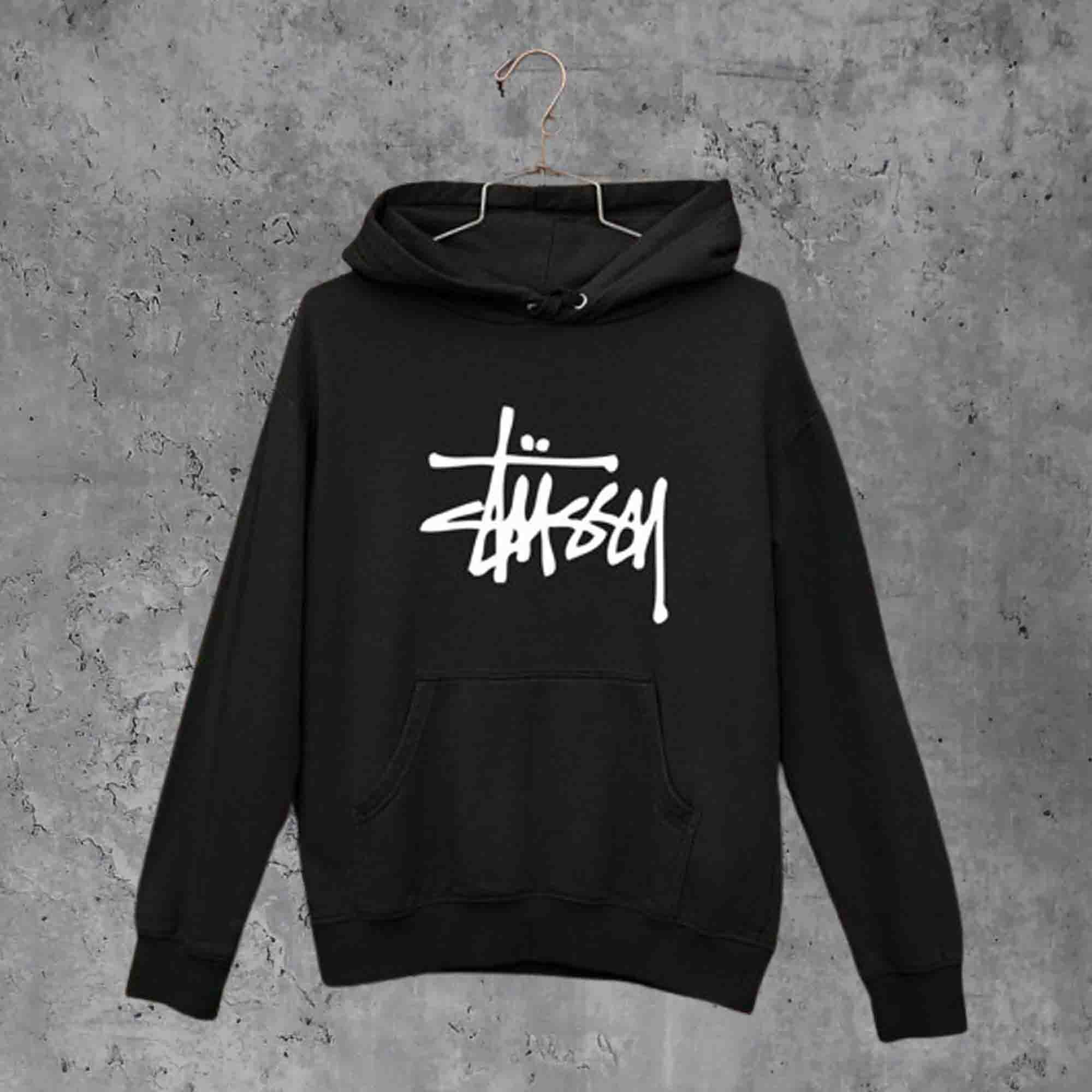 Authentic Stussy Hoodie Sweater Pullover Sweatshirt Big Logo Spell Out  Skatewear Surfwear Streetwear Size S -  Israel