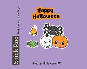 Cute Halloween Stickers, Cute Character Decal, Seasonal Stickers, Waterproof Stickers, Trick or Treat Sticker Sheets, Halloween Sticker #1