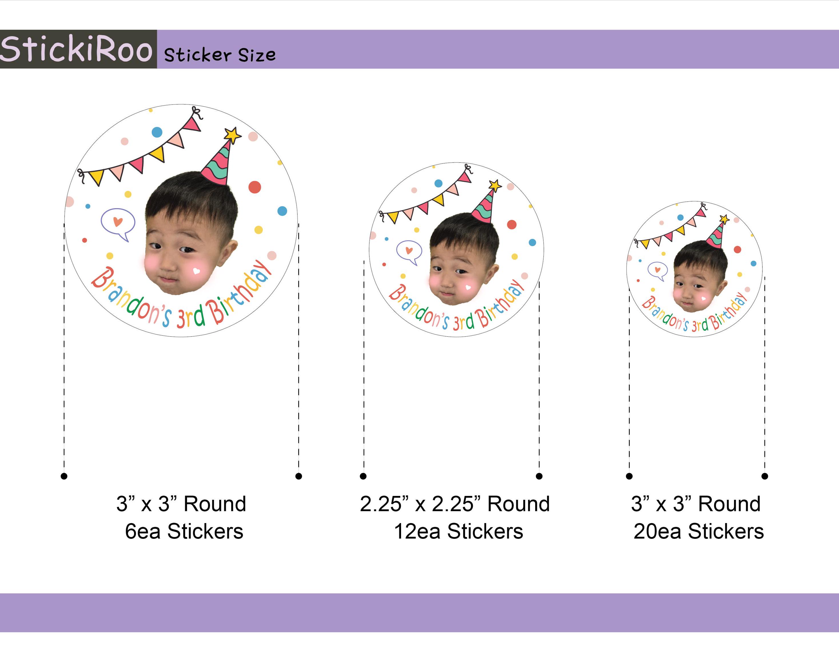 Personalized Birthday Stickers – Custom Party Stickers - Etsy