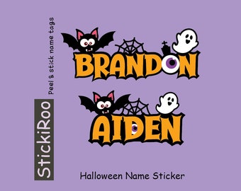 Cute Daycare Labels , Cute Dishwasher Safe Labels, Cute Waterproof Labels, Cute Kids Name Labels, Name Tag, Halloween Name Tags, Spooky Name