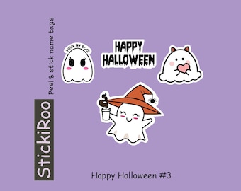 Cute Halloween Stickers, Cute Character Decal, Seasonal Stickers, Waterproof Stickers, Trick or Treat Sticker Sheets, Halloween Sticker #3