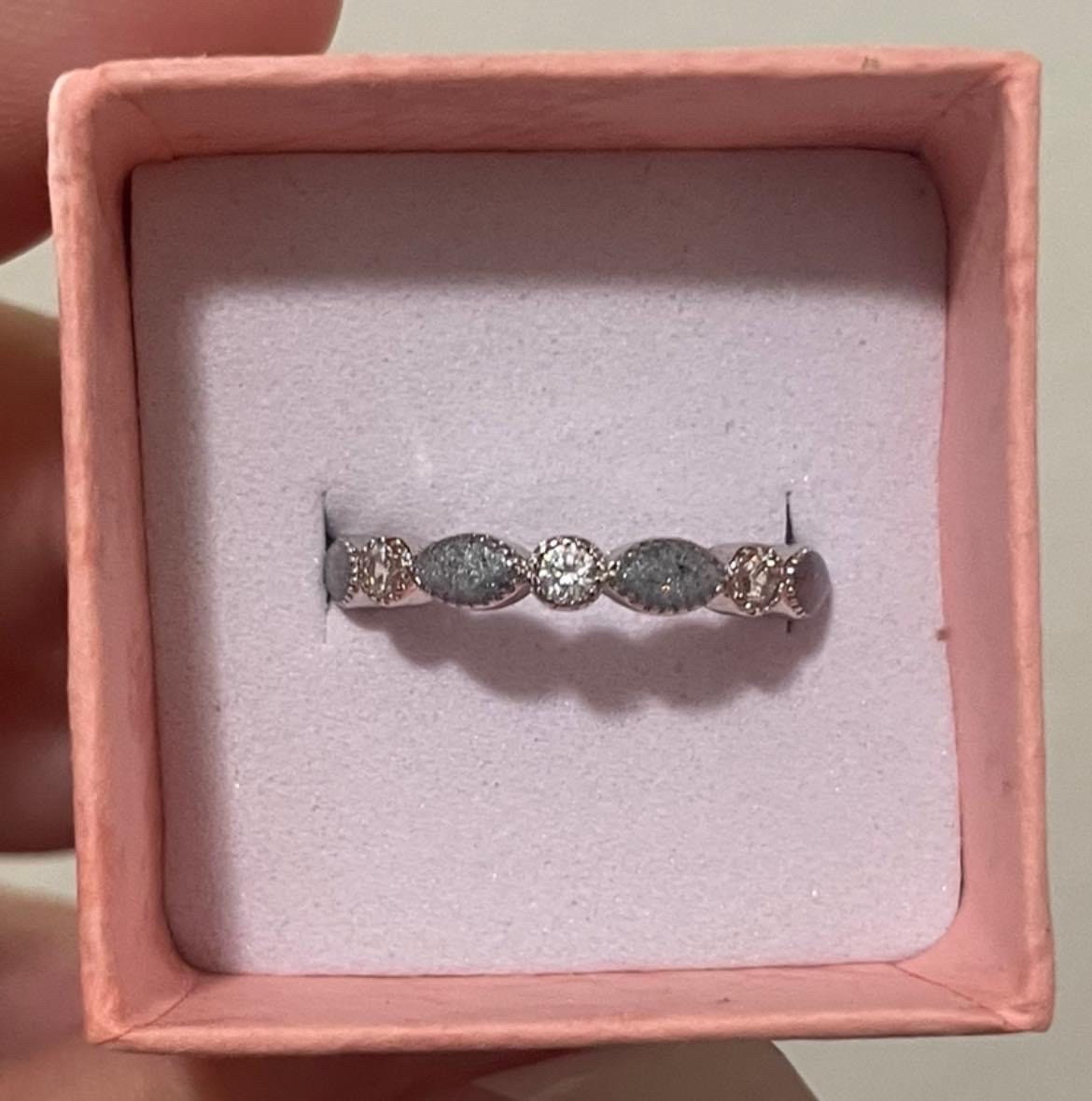 Eternal Pet Cremation Band, Stackable, Birthstone, Pet Cremation Jewlery, Memorial Jewlery