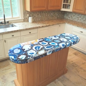 Blue Agate Stone Countertop: Handmade Kitchen Bar Coffee Counter