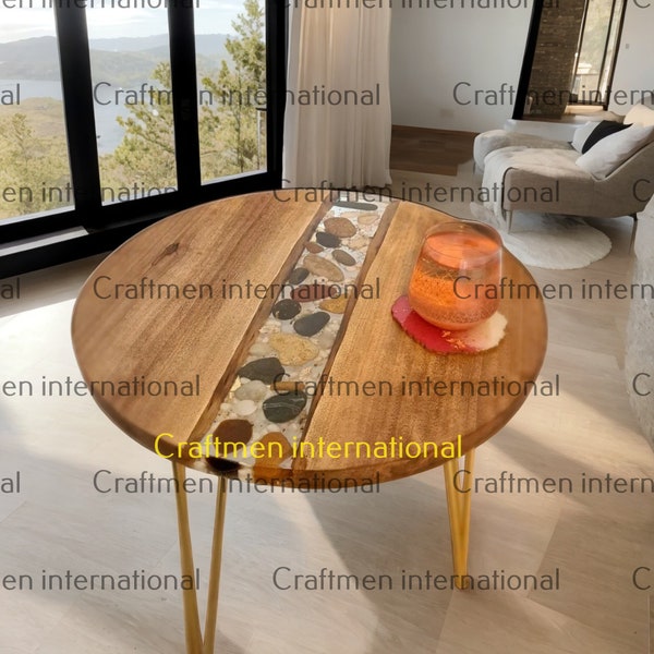 Clear Epoxy Resin Table top | Kitchen Dine Table | Wooden Table Top, Home Decor, Living Room table, 4 Seater Epoxy table top, Luxury Table