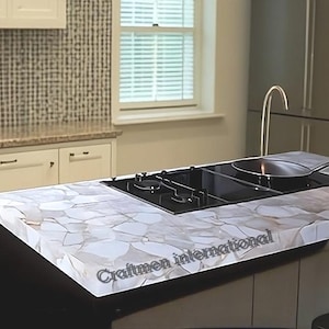 Handmade White Quartz Countertop: Bar, Coffee, or Kitchen Counter