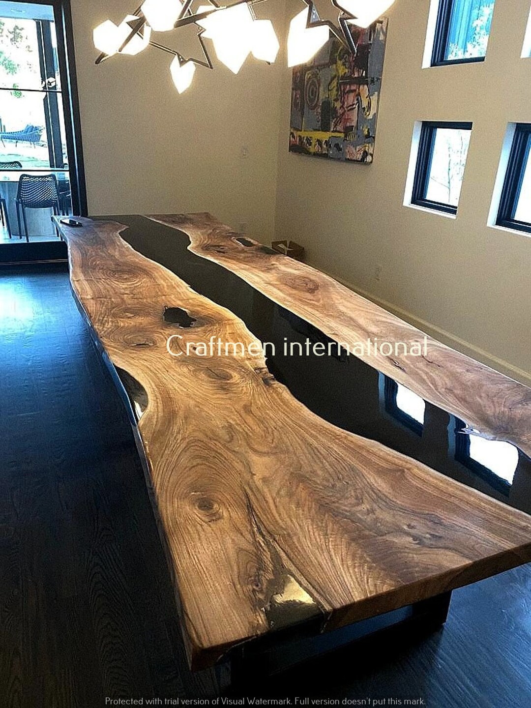 River Epoxy Dining Table, Epoxy Resin Table, Live Edge Table, Living ...
