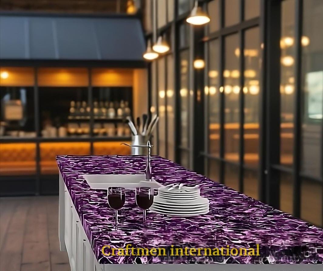 Amethyst Counter top, Kitchen Counter top, Luxury Counter top, Handmade Amethyst Stone Counter , Bar Counter top, Precious Stone Counter