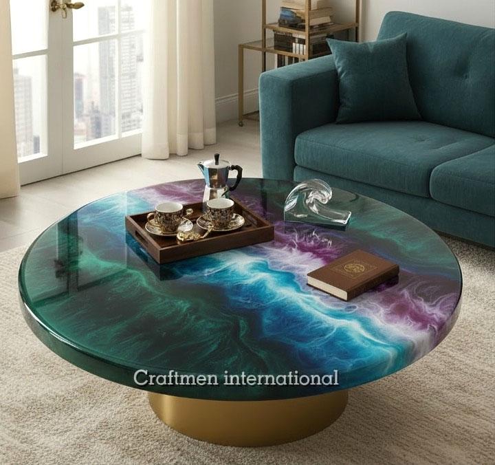 Ocean Waves Epoxy Coffee Table Top – Handcrafted Resin Art Table - Etsy