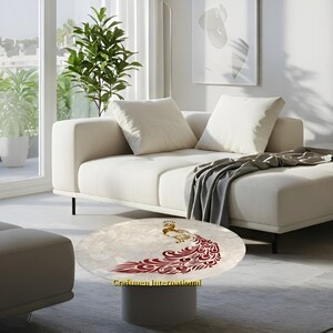 White Quartz Round table, Coffee Table, Dining Table, Living room Furniture, Centre table, Custom table, Luxury Furniture table, End table.