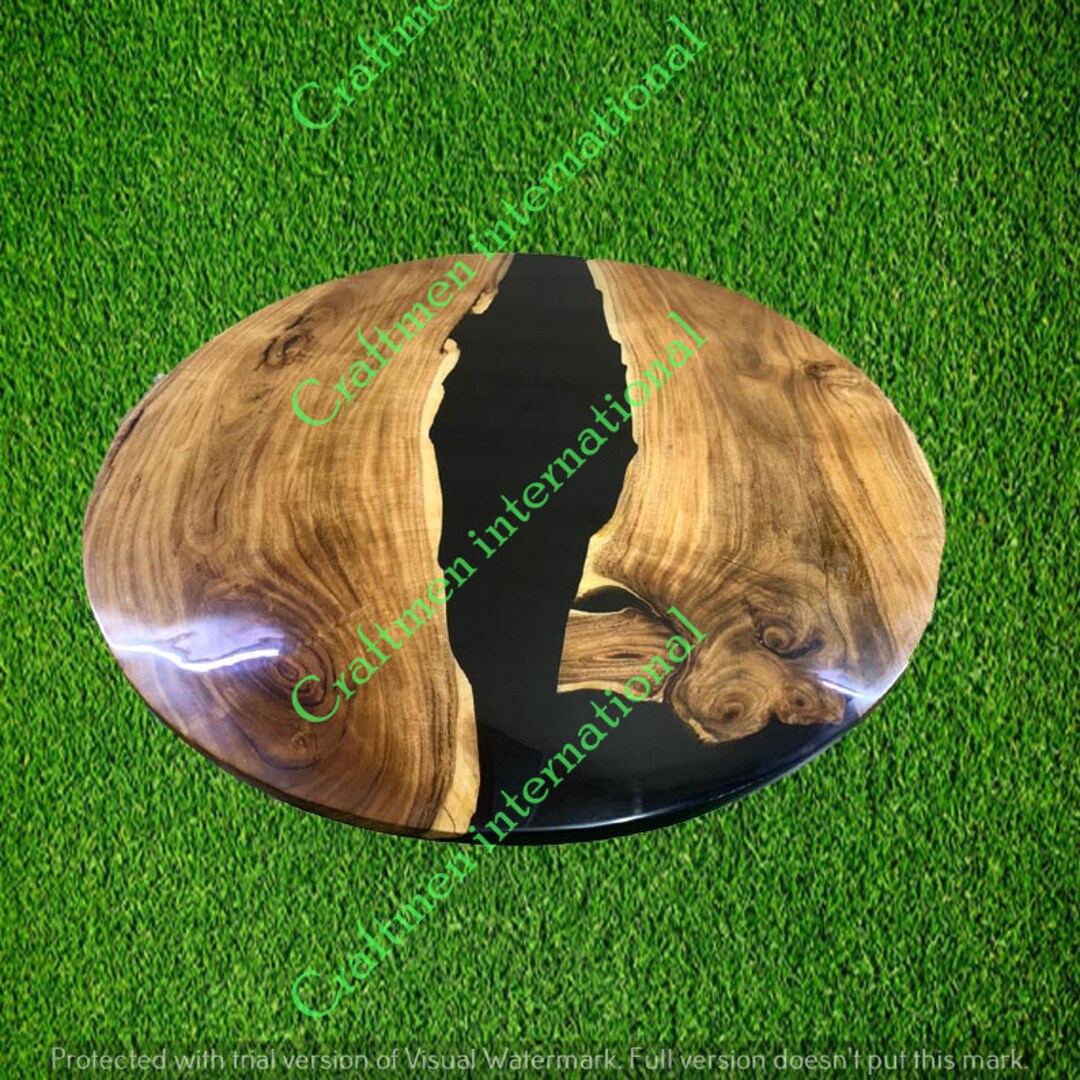 Black Round Epoxy Resin Table Epoxy Dining Resin Table Etsy