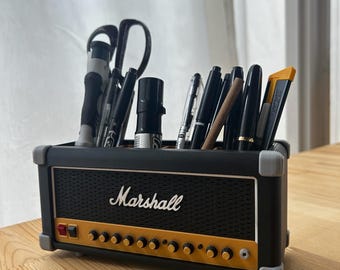 Rock ‘n’ Roll Desk Organizer | Guitar Amp Pen Holder | Music Lover Gift | Band Studio Office Decor