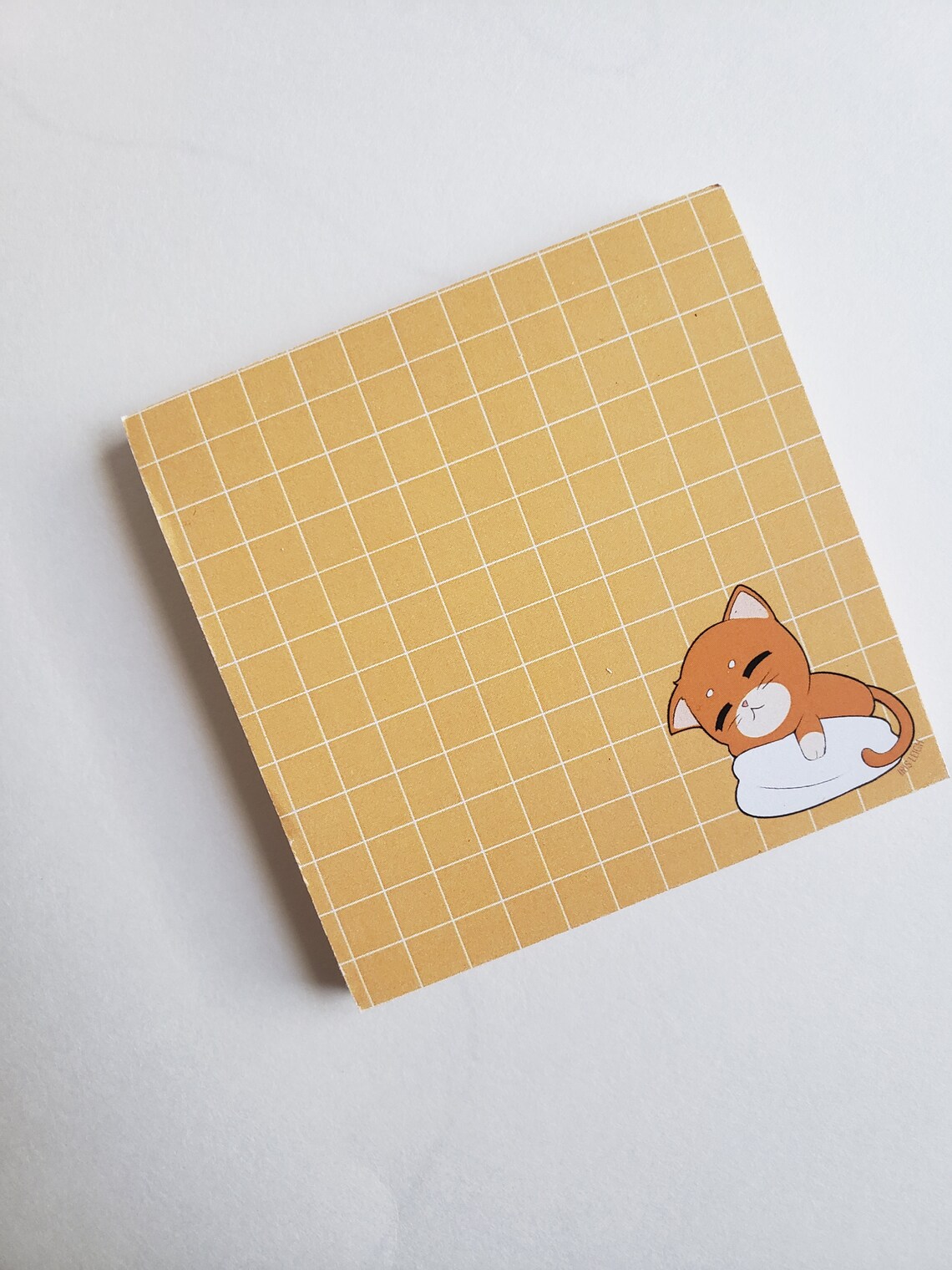 50 Sheets 3x3 in Kawaii Cat Sticky Notes, Baby Cat Grid Sticky Note ...