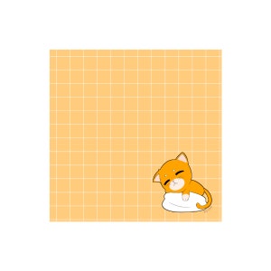 50 Sheets 3x3 In Kawaii Cat Sticky Notes, Baby Cat Grid Sticky Note Writing Pads, To Do Tear-Off Memo Paper Notes Pad, Cute Cat Stationery