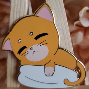 Lazy Tabby Cat Hard Enamel Pin