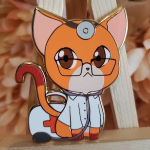 Doctor Abyssinian Cat Hard Enamel Pin