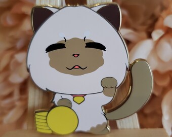 Lucky Himalayan Cat Hard Enamel Pin