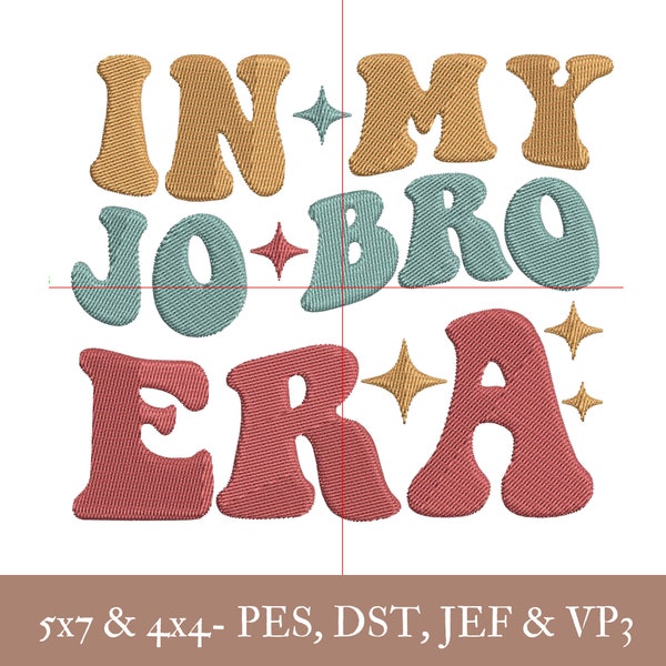 JoBro Era | Embroidery Design File | 5x7 & 4x4 | PES DST JEF | Trendy Design | Jonas Brothers Embroidery | Embroidery | Machine Embroidery |