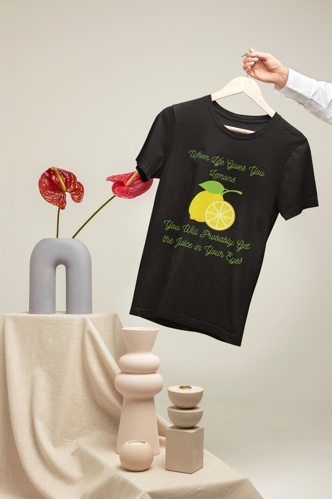 When Life Gives You Lemons Travel T-Shirt – Surreal Earth Fruit Graphic Tee