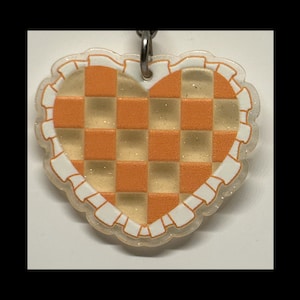 Acrylic heart keychains