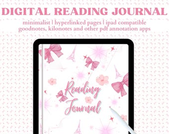 Registro de lectura de 200 libros en PDF / Registro de lectura digital para amantes de la lectura / GoodNotes, compatible con iPad