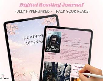 Diario de lectura de 200 libros para amantes de la lectura / Rastreador de lectura estética