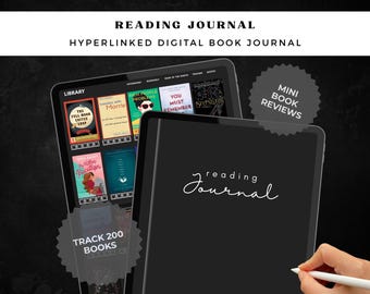 Diario digital de libros / Minirastreador de reseñas, modo oscuro (PDF)