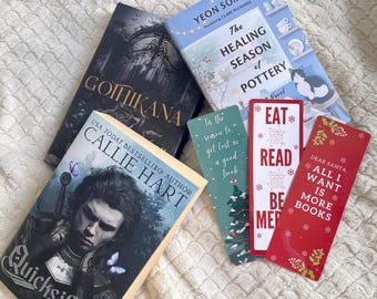 Marcapáginas navideño, regalo acogedor para lectores, marcapáginas de doble cara, imprescindible para leer en invierno, regalo para amantes de la lectura, detalle para regalar