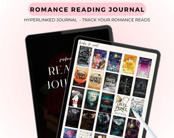 Diario de lectura de romance en modo claro / Rastreador de libros digitales (PDF)