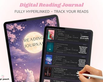 Mini diario de reseñas de libros para amantes de la lectura / Seguimiento de lectura de estética oscura