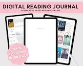 Aesthetic Digital Book Journal | Simple Reading Journal | Pink White Reading Tracker | PDF | Goodnotes | Minimalist | Reading Log | Books