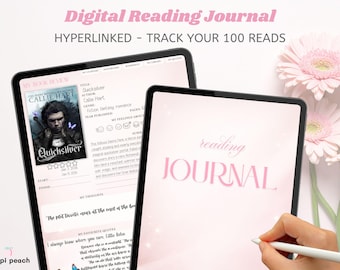 Rosa Digitales Lese-Journal: 100 Bücher Tracker (PDF)