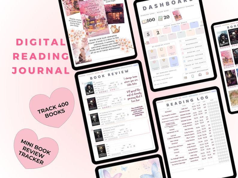 400 Mini Book Review Journal | Book Tracker for GoodNotes (PDF Download) image 16