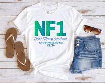NF1 Neurofibromatosis CTF neuro warriors brave resilient strong Unisex Jersey Short Sleeve Tee