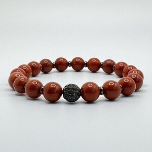 Red Jasper Black Bracelet
