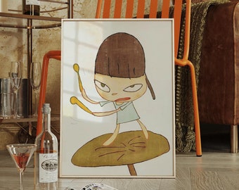 Yoshitomo Nara - Marching on a Butterbur Leaf Poster - Etsy