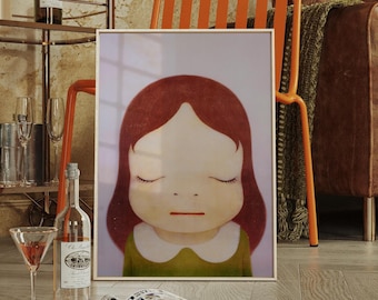 奈良美智「宇宙少女」 奈良美智 - 宇宙少女（目を開けて）アートプリント - Etsy 日本