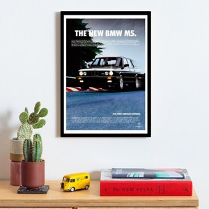 BMW M5 Vintage Advertisement Poster