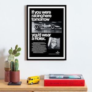 Rolex Vintage Racing Ad Poster