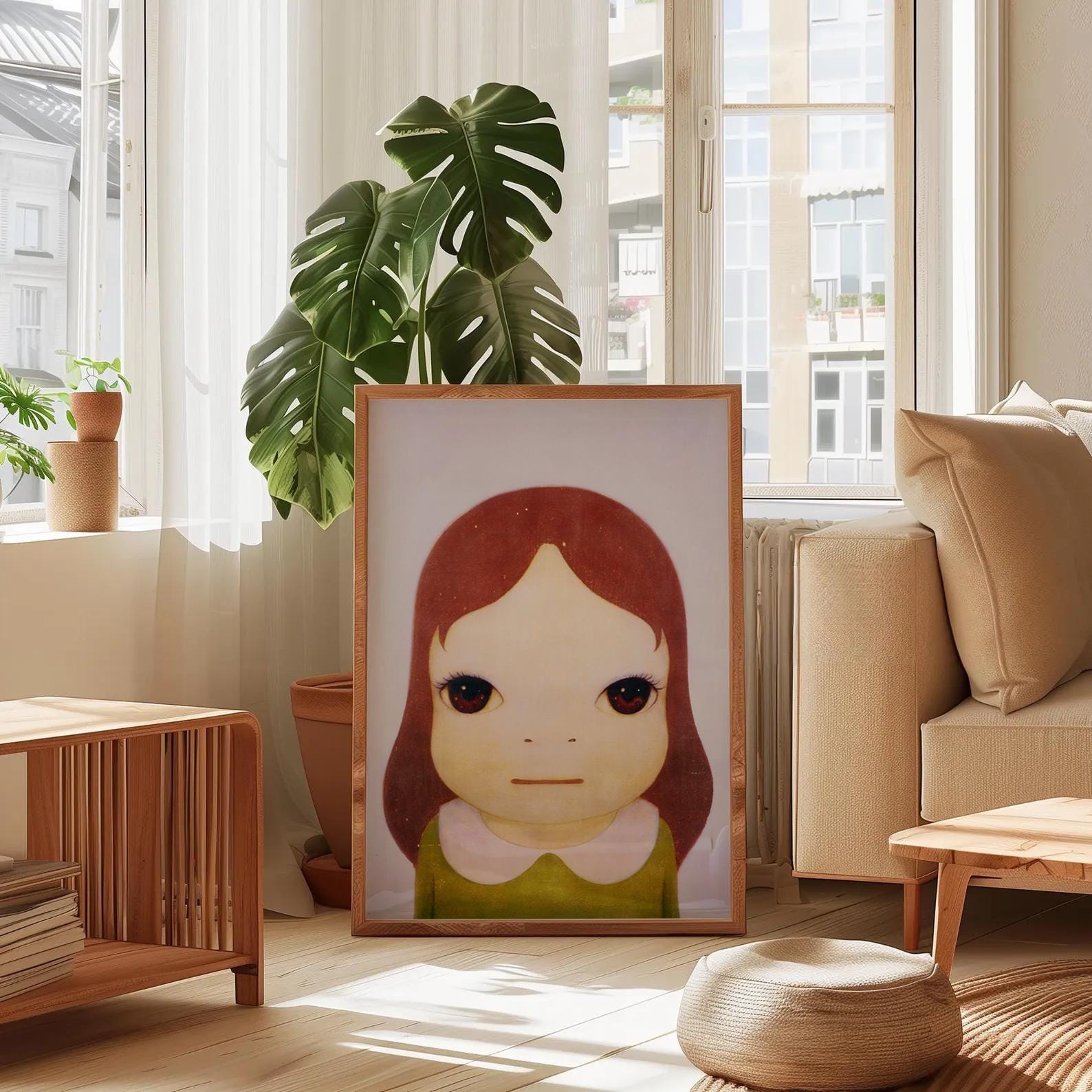 奈良美智 - 宇宙少女（目を開けて）アートプリント - Etsy 日本