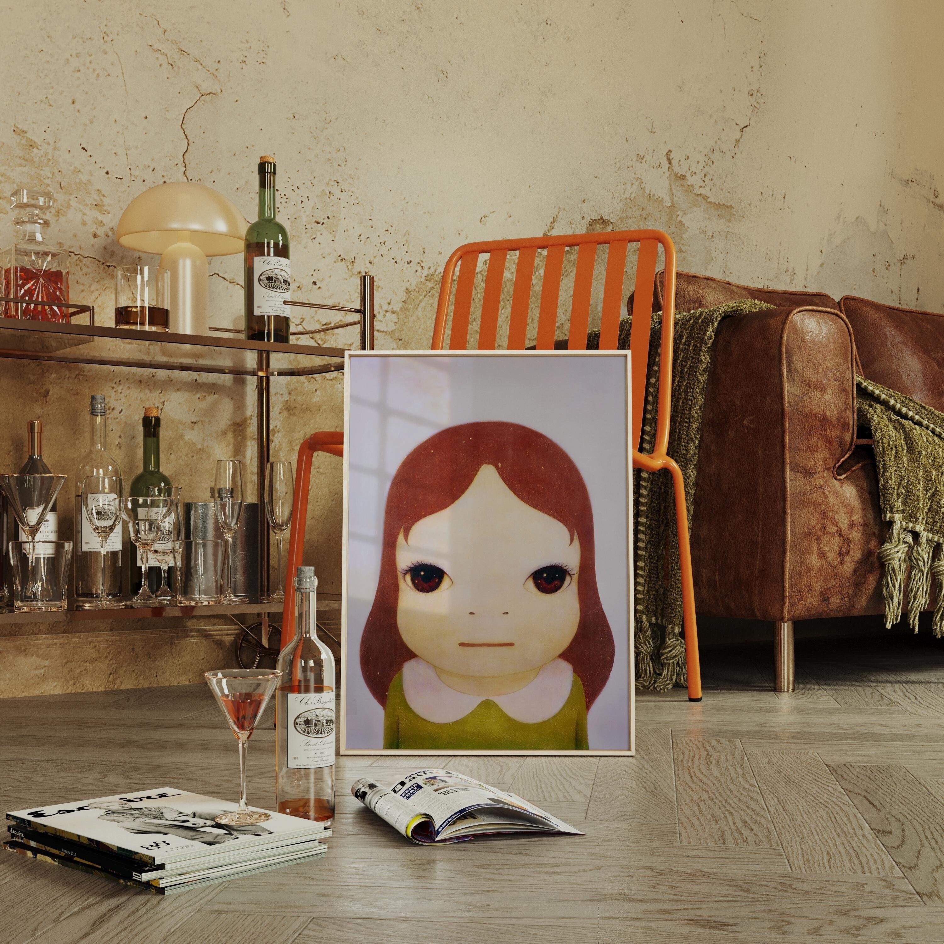 奈良美智「宇宙少女」 奈良美智 - 宇宙少女（目を開けて）アートプリント - Etsy 日本