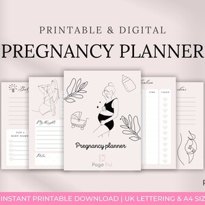 Pregnancy Planner | Printable & Digital | Journal | A4 Sizing | Pregnancy Bundle