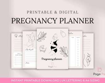 Pregnancy Planner | Printable & Digital | Journal | A4 Sizing | Pregnancy Bundle